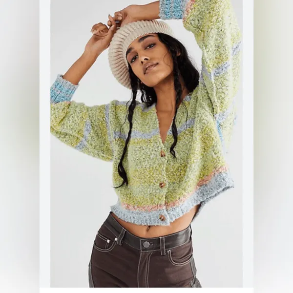Free‎ People Soul Mate cropped cardigan size xs - Image 2