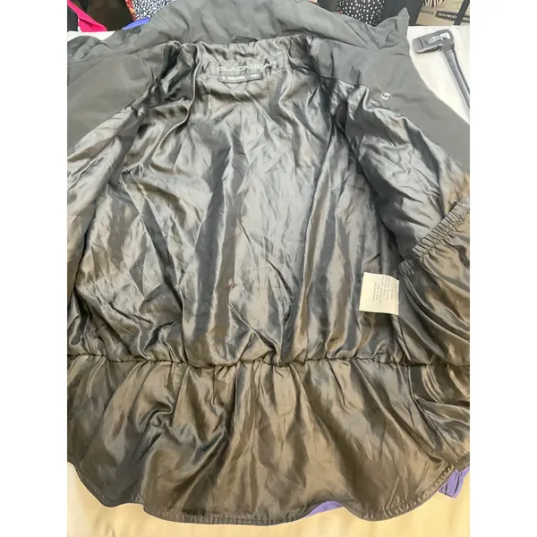 Black Bear Women's Blue Hooded‎ Jacket Snap Button Up Puffer Coat Size 12 - Image 4
