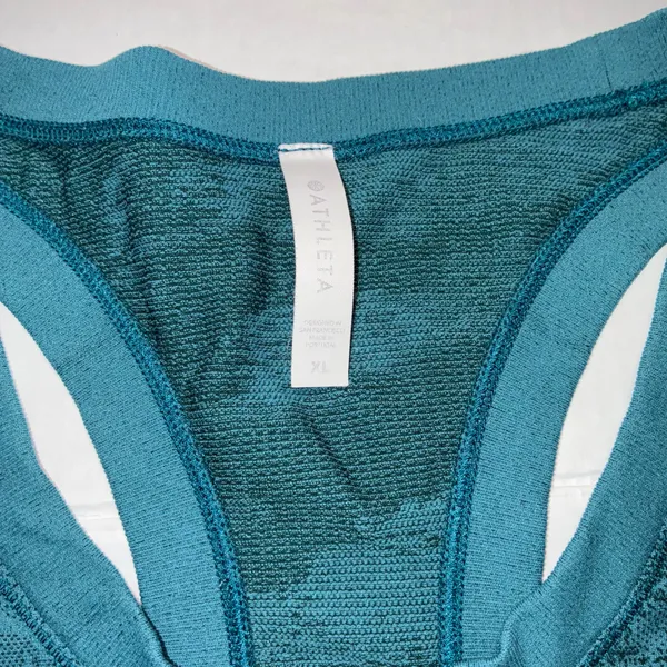 Athleta Momentum Camo Racerback Tank Top Seamless Dark Surf Teal - Image 2