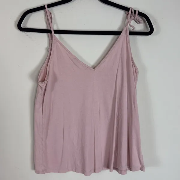 Abercrombie & Fitch‎ Light Pink Shoulder Tie Tank Size Medium - Image 3