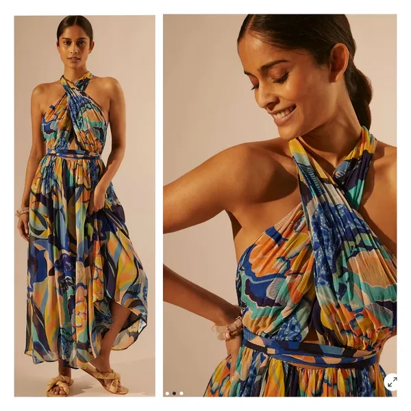 Anthropologie Alexandra Farmer Printed Maxi Dress - Image 4
