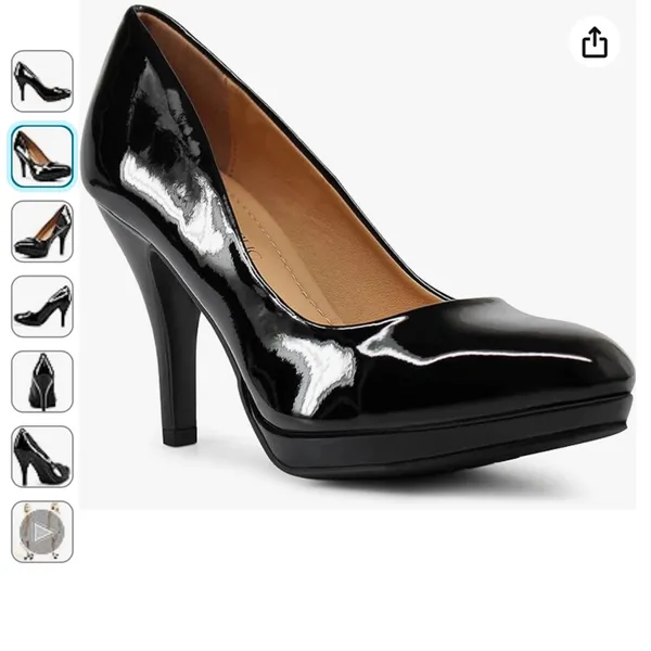 Marco Republic Rome patent comfort heels black 5.5 - Image 2