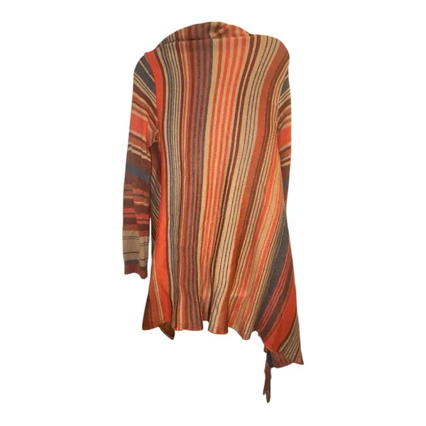 Large/extra large Boho coat. Open front shoulder button. Orange Size XL - Image 4