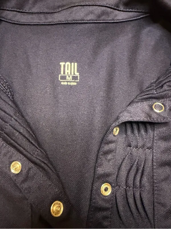 💙⛳ Tail Golf Performance Polo‎ Shirt Medium Athletic Snap Front ⛳💙 Blue - Image 5