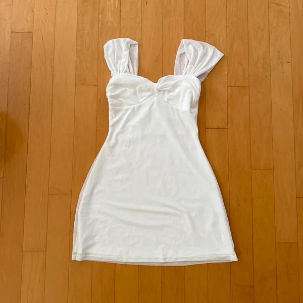 Princess Polly Pemberley white mesh sleeve bodycon dress - Image 2