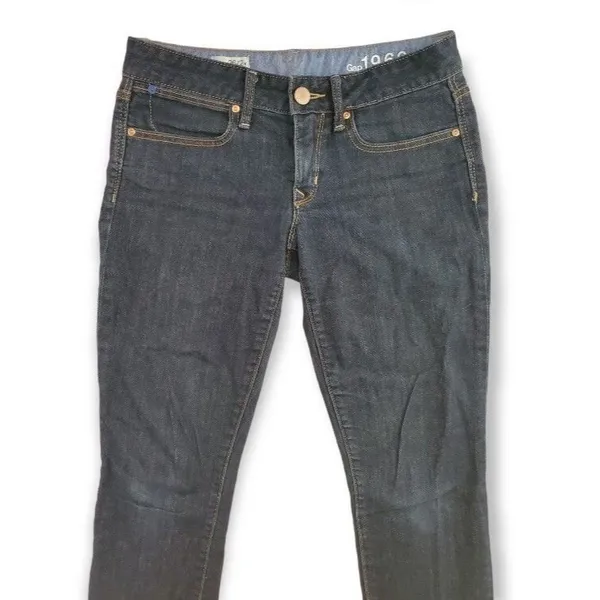 Gap Jeans Women 26 Always Skinny Low Waist Denim Pants EUC Dark Wash 2K 1969 EUC - Image 5