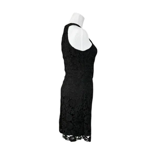 Lulu's Love Poem Black Crocheted Lace Dress SMALL Sunflower Pattern‎ LBD - Image 3