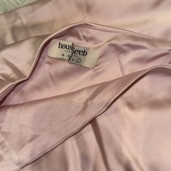 NWOT HOUSE OF CB 'Giuliana' Ballerina Pink Satin Maxi Skirt Sz L - Image 7