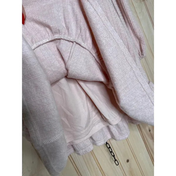 NWT Lulus Coveted Sweetness Blush Pointelle Knit Long Sleeve Mini Dress Size L - Image 7