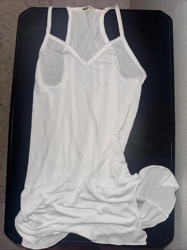 White V-Neck Double-Strap Women’s Swim Coverup Dress - Image 5