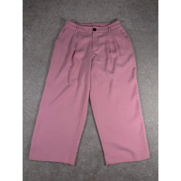 a loves a pink Pink Wide leg Trousers - Slacks Pleated Business Preppy Size 6 - Image 2