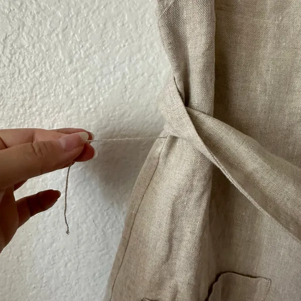 Reformation Sommer Linen Mini Sheath Dress with Tie Belt in Natural Size XS - Image 3