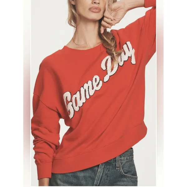 Anthropologie Maeve Game Day Crew-Neck Sweatshirt - Image 5