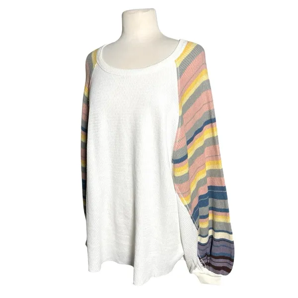 NWT WE THE FREE x FREE PEOPLE Women’s Boho Rainbow Dreams Thermal Top - Image 4