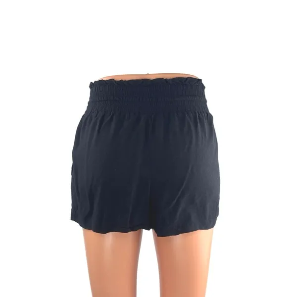 Abercrombie & Fitch Women's Black Elastic Waist Casual Lounge Beach Shorts Sz XS - Image 3
