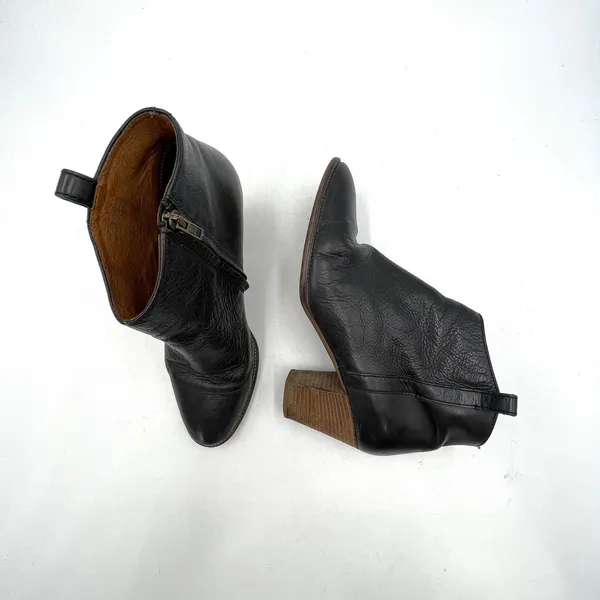 Madewell Billie Boots Black Leather Ankle Booties Western Boho - Image 9