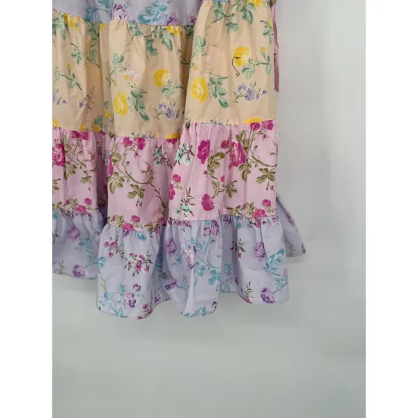 LoveShackFancy x Target Dress Womens M Floral Tiered Mini Cottagecore Coquette - Image 3