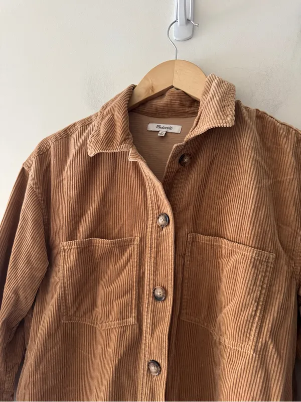 Madewell Brown Corduroy Kentwood Oversized Button Down Shirt-Jacket‎ - Image 2