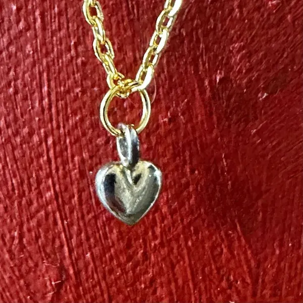 Dainty Puffy heart Pendant necklace - Image 6