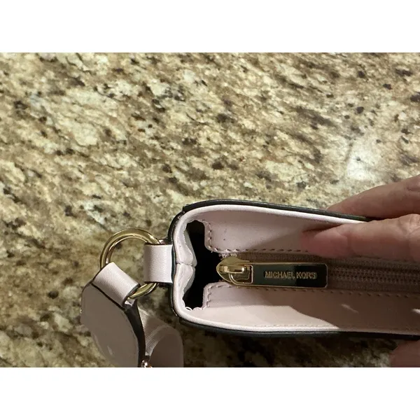 Michael Kors Jet Set Small Logo Crossbody Powder Blush Wide Strap 35T5GTVC5V - Image 11