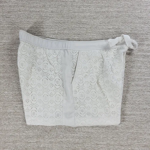 Ann Taylor LOFT Lace Shorts Womens 12 White Loose Elastic Waist Resort Vacation - Image 5