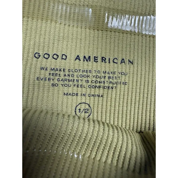Good American S M 1/2 Chartreuse animal print leggings pull on‎ yellow green - Image 3