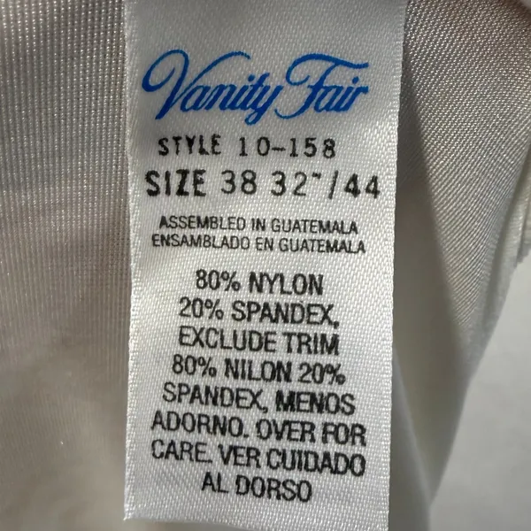 Vanity Fair‎ M/L 38 Slip Dress White Minimalist Bridal Coquette Sleep Loungewear - Image 9