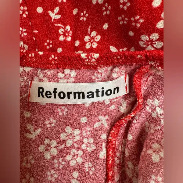 Reformation Kopa Mini Dress Red Floral size 2 $218 - Image 8