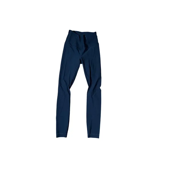 Lululemon blackHigh Rise Running Leggings with Laser Cut Hem‎ Size 6 - Image 3