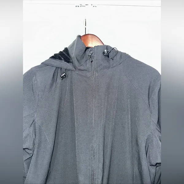 Duluth Trading Co Faux Fur Lined Hooded Full Zip Jacket L - Image 2