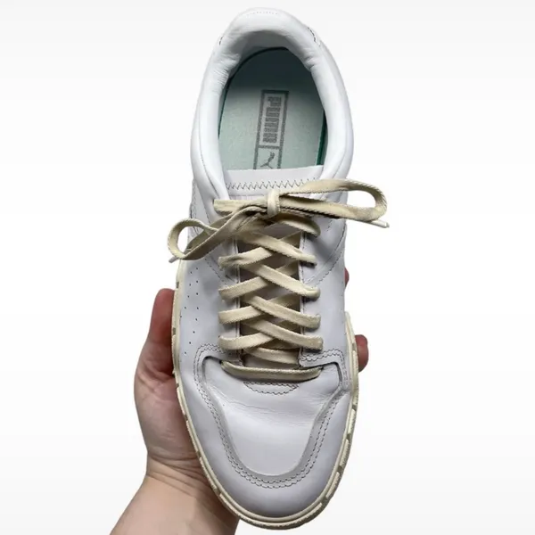 Puma Eris Fantasy Leather Lace-up Sneakers Women’s Size 9 White-Whisper White - Image 10