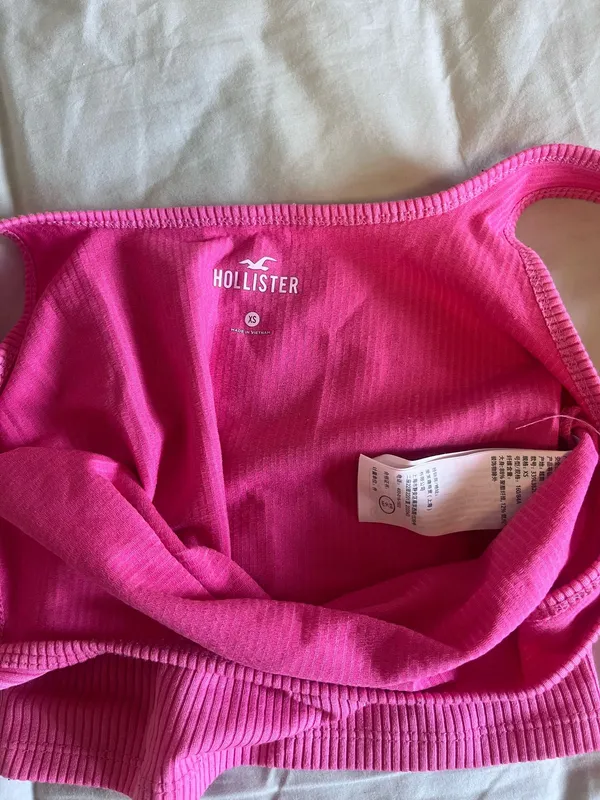 Pink Hollister Cropped Tank - Image 2