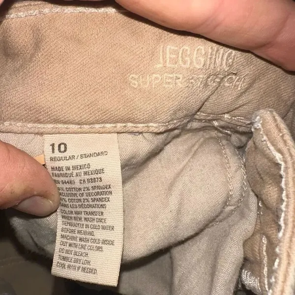 American Eagle super stretch size 10 tea stain jeggings - Image 3