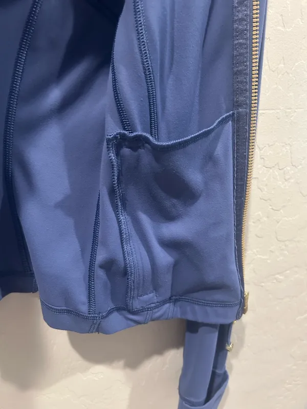 Lululemon Blue Full Zip Athletic Track Jacket Women's - Image 5
