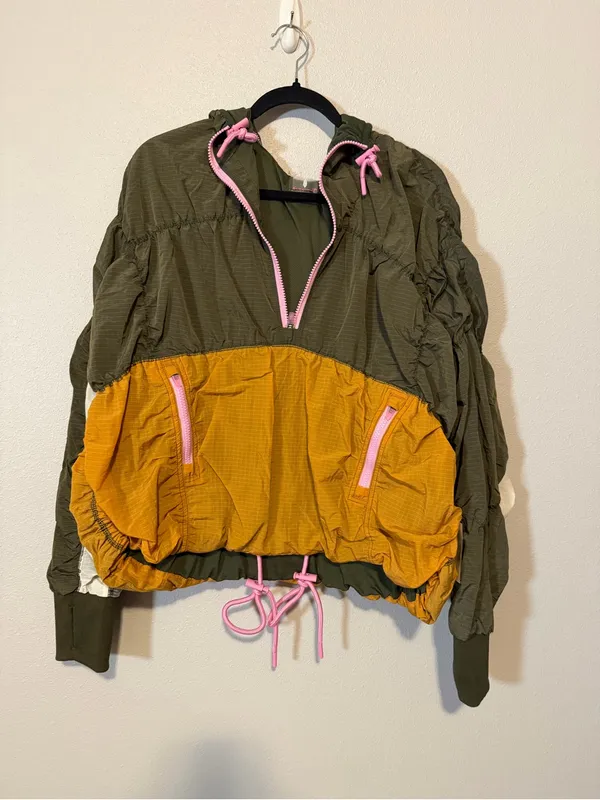 New Free people movement happy camper pullover jacket color block $148 - Image 3