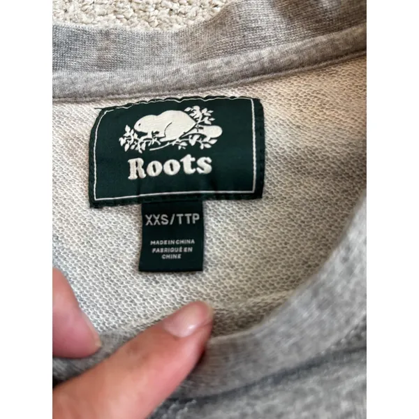 Roots Canada‎ Sweatshirt Dress XXS Grey Crewneck Loungewear Athleisure - Image 4