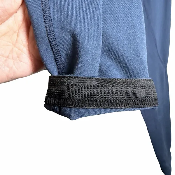 Kerrits Flow Rise Riding Tights Women L Navy Knee Patch Equestrian NWT 50200 - Image 6
