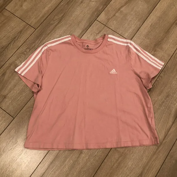 Adidas Essentials 3-Stripes Cropped Tee - Image 4
