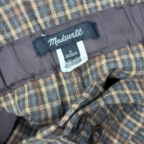 Madewell Plaid Paperbag Tapered Pants - Image 5
