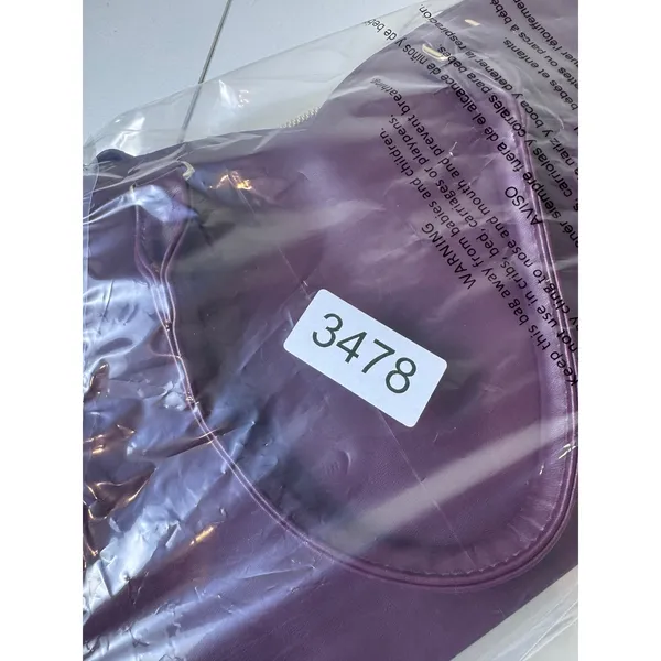 Y2K Purple Faux Leather Lace Overlay Satchel Bag Women Medium‎ Structured Chic - Image 13