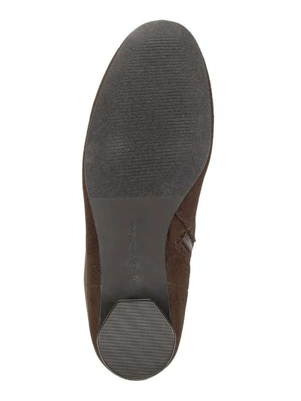 Style & Co. Brysonn Round Toe Boots Block Heel Faux Suede Dark Roast Brown 7.5M - Image 15