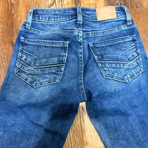 BKE Deep Blue Flare Jeans - Image 5
