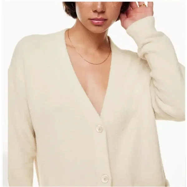 Aritzia Wilfred Free Hush Knit Oversized‎ Cardigan Size XS Cream Off White - Image 2