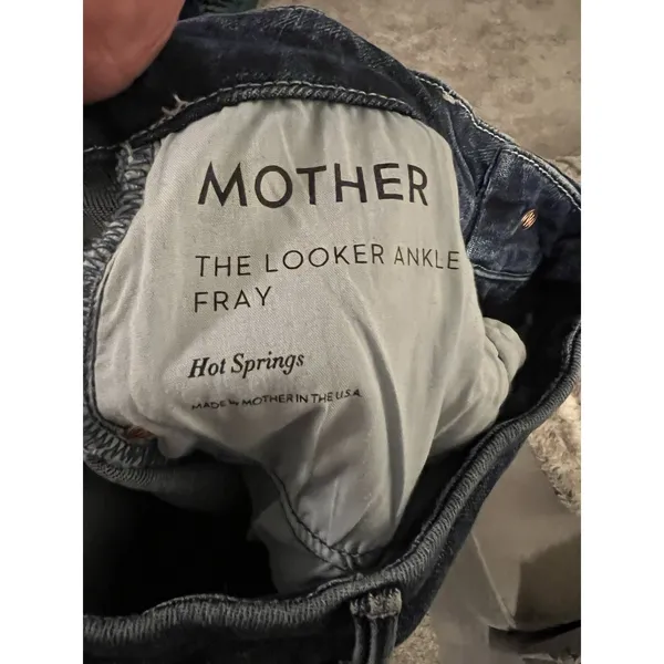 MOTHER The Looker Ankle Fray Jeans Hot Springs Size 25 - Image 13