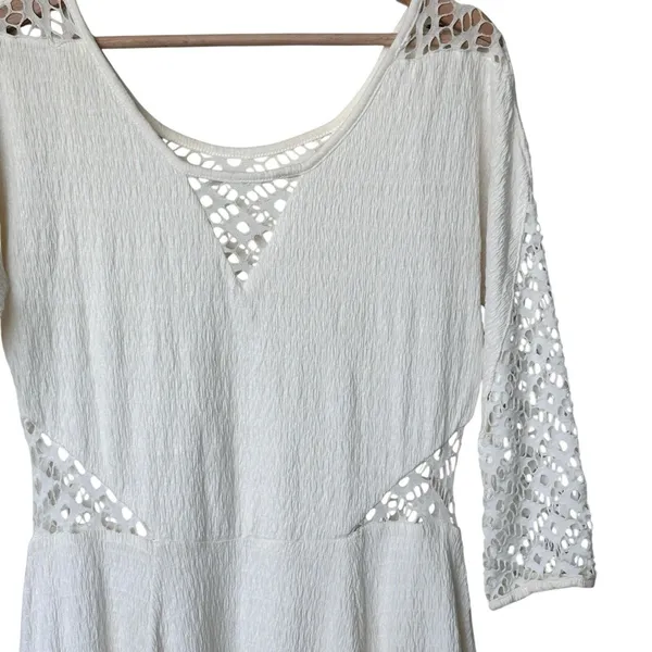 Free People To the Point Dress M White Lace Mini - Image 9