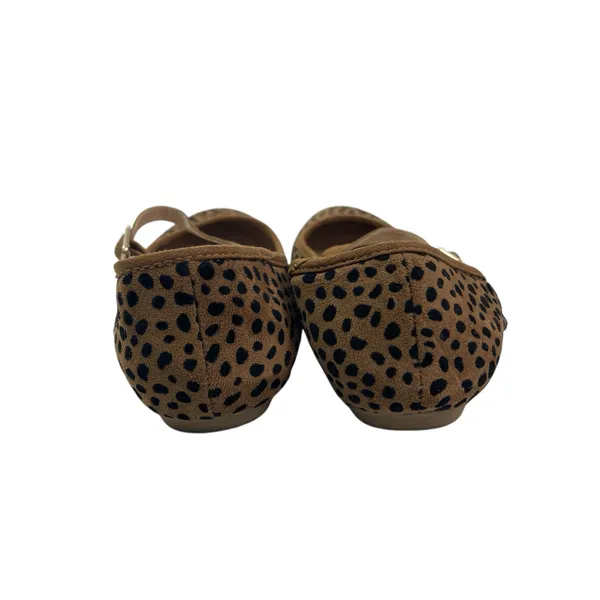 Isaac Mizrahi Brown Leopard Slip On Almond Toe Ballet Mary Jane Flats Shoes 7.5 - Image 3
