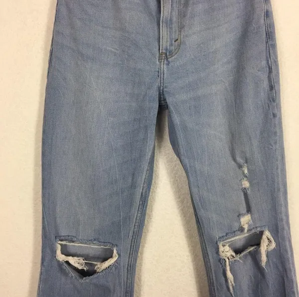 Abercrombie & Fitch Ultra High Rise Ankle Straight Distressed Jeans Size 27/4 - Image 11