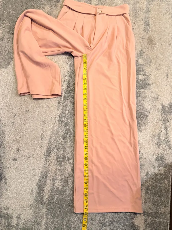 SHEIN Peach Wide-Leg High Waist Trousers - Image 6