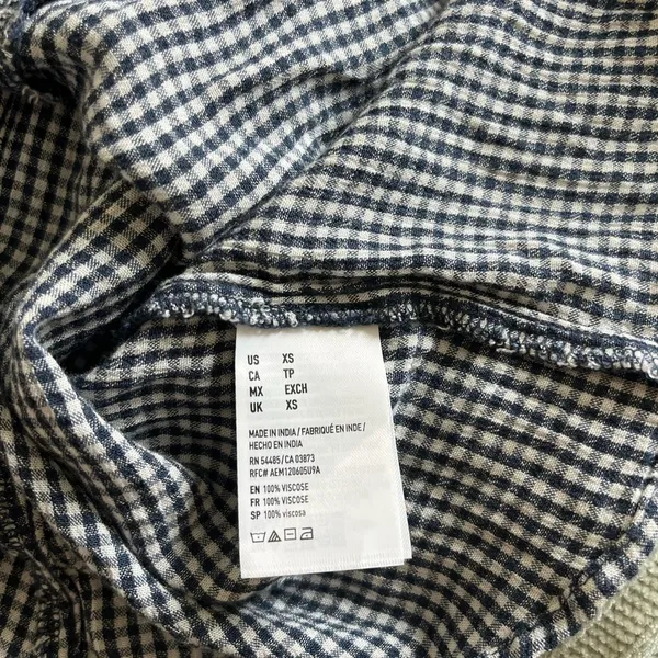 American Eagle Off‎ The Shoulder Dress Checkered Gingham Spring Layered Mini XS - Image 4