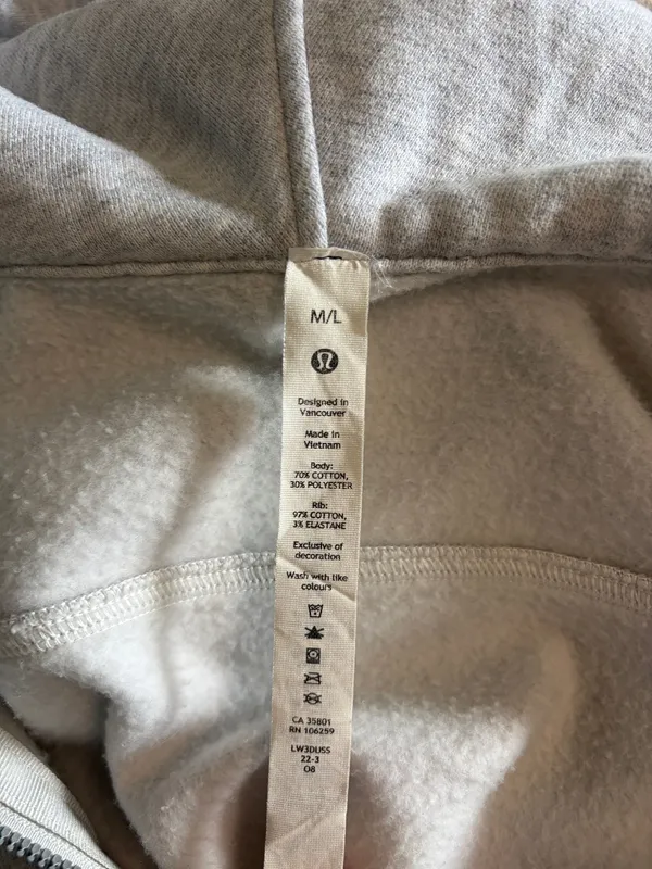 Lululemon Half-Zip Cropped Scuba Hoodie - Image 3